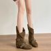 Exclusive Edition ~ Niche New Short For Women 2024 Autumn Winter Turn-down Collar Buckle Strap Hidden Wedge Fashion_vogvips.com