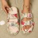 Lady EVA Summer New Thick Sole Slippers Fashion Flower Graffiti Double Strap Buckle Outdoor Walk Beach Vacation Anti-slip Sandal_vogvips.com