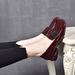 2023 Spring New Chunky Heel Genuine Soft Deep Mouth Round Toe British Style Patent Leather Slip-On Loafers For Women_vogvips.com