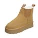 Thick Soled Height Increasing For Women 2025 New Model With Plush And Thick Short Tube Boots Northeast Snow Cotton Shoes_vogvips.com
