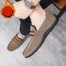 SHLIANG Velvet Men's Slip-On Flat Bottom Fashion Casual Shoes Breathable Comfortable Insole Large Size Loafers Durable Seams X0025_vogvips.com