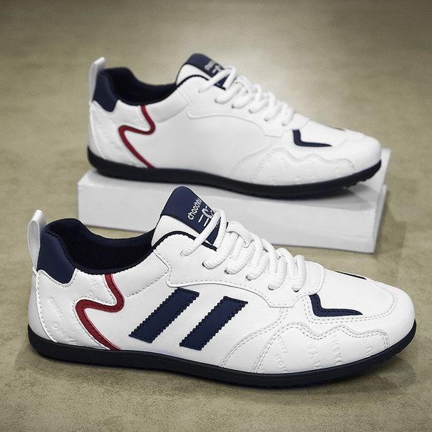 Spring And Summer New Leather Men's Breathable Sports Thick-soled Single Shoes, Trendy Hong Kong Style_vogvips.com