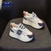 Women's White Leather 2026 Spring New Model, Color-blocked Platform Height-increasing Sports Casual Shoes, Thick-soled_vogvips.com