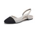 Xiaoxiangfeng 2025 New Light Mouth Colored Back Empty Baotou Sandals Flat Bottom Low Top Genuine Leather Women's Shoes_vogvips.com