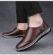 Men's Shoes Breathable Hand Scratch Business Casual Leather Shoes Soft Sole Soft Surface Board Shoes Driving Shoes Doudou Shoes_vogvips.com