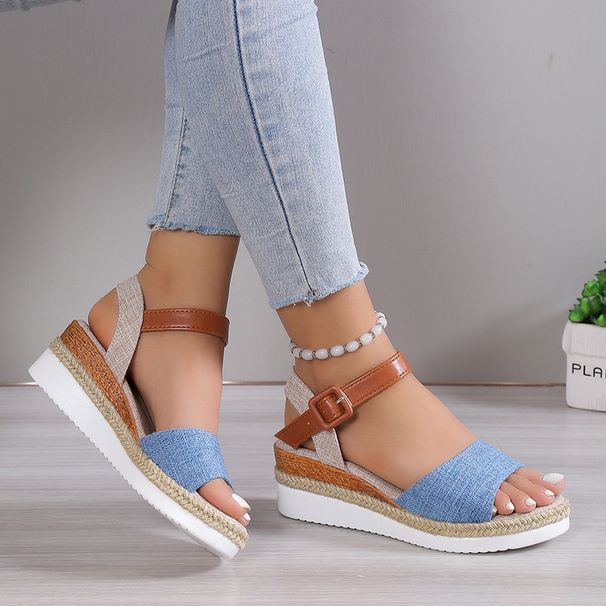 New Women's Sandals Bow Rope Bottom Light Casual Women's Shoes Fish Mouth Platform Sandals_vogvips.com