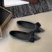 Butterfly Knot Shoe Fairy Flat Shoes, Autumn 2025 New Fashion Pointed Shallow Mouth Single Shoe, Gentle Evening Style_vogvips.com