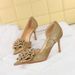 8238-H55 Chinese Style Women's Banquet High Slim Heels, Shallow Mouth, Pointed Toe, Side Hollowed Out Flower Patterned_vogvips.com