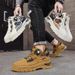 European Warm Series Shoes Autumn Winter Trendy Youth Casual Sports Sneakers Men's 2025 New White Work Martin Boots_vogvips.com