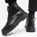 Men's Shoes Large Size Martin Boots For Men With Side Zipper, Autumn Fashion Trend, Men's Outdoor Black Mid Cut Short Boots, Work Boots_vogvips.com