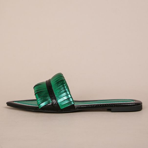 Women's Shoes Hot Selling Flat Slippers Summer New Niche Design Pointed Open Toe Wide Faced Sandals Middle EastGolden Shoes_vogvips.com