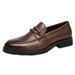 Cross-border British-style Slip-on Korean-style Trendy Men's Casual Shoes, Hairstylist Pointed Leather Slip-ons_vogvips.com