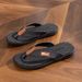 Men's New Summer Thick Soled Sandals With Flops, Anti Slip Sandals, Men's Beach Shoes, Fashionable And Trendy Flip Flops_vogvips.com