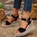 New Rhinestones One-line Buckle High-heeled Sandals Comfortable Women's Sandals_vogvips.com