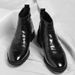 Men's Genuine Leather Martin Boots High Top Zip up Fleece Lined Ankle Shoes Business Casual Chelsea Style 2025 New_vogvips.com