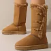Winter Women Platform Shoes Keep Warm Mid-Calf Snow Ladies Side Button Comfortable Brown Long Boots atos Mujer 240826_vogvips.com