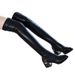 Autumn Winter Fashion Elastic Over-the-Knee Slimming Long Pointed Toe Chunky Heel Mid-Heel Martin Boots_vogvips.com