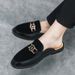 Cross-Border Large Size Black Closed-Toe Slippers For Men, Backless Slip-On Leather Shoes, Export Sandals, Transparent_vogvips.com