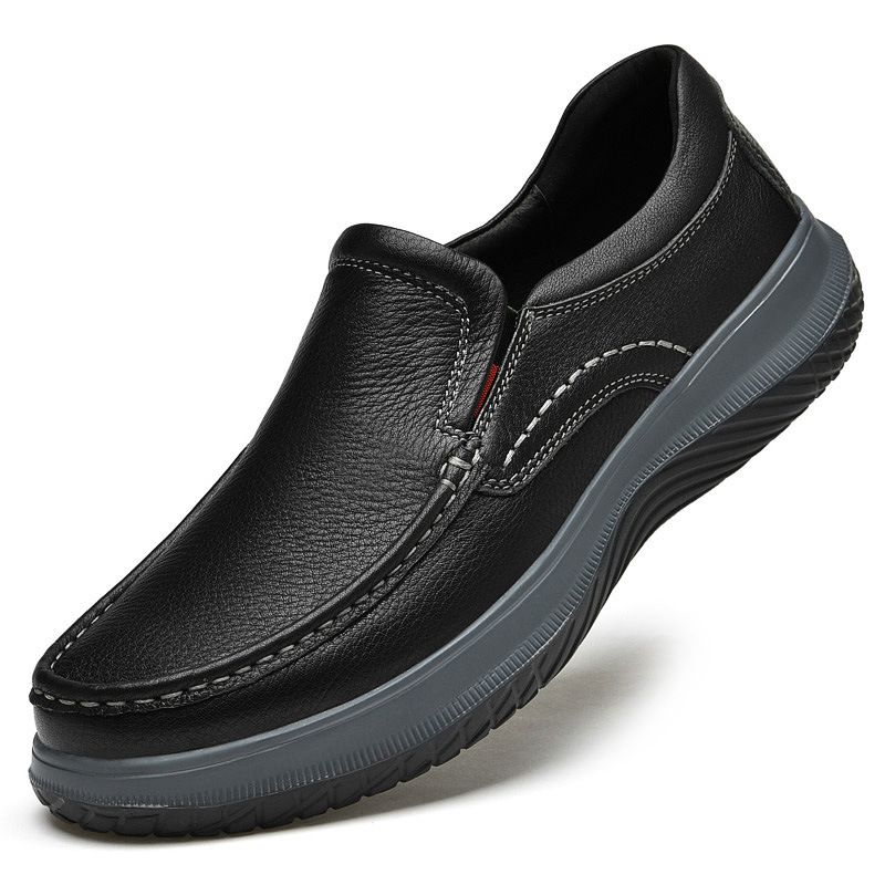Men's Shoes Loafer Layer Men's Casual Leather Shoes_vogvips.com