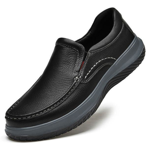 Men's Shoes Loafer Layer Men's Casual Leather Shoes_vogvips.com