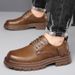 European Warm Series Men's 2025 Autumn Winter New Casual Sports British Style Cowhide Business Leather Low-top Work Martin Boots Trendy Shoes_vogvips.com