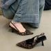 High-end Niche Leopard Print High-heeled Hoe For Women, 2024 Pring/ummer New Vintage Elegant Tiletto Pointed_vogvips.com