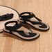 2025 Summer Pinch Sandals Soft-soled Flat-soled Beach Shoes Large Size New Bohemian Women's Breathable Sandals_vogvips.com