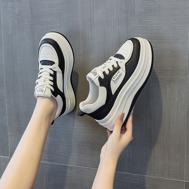 thick-soled White Shoes Women's Casual Versatile Student Women's Shoes_vogvips.com