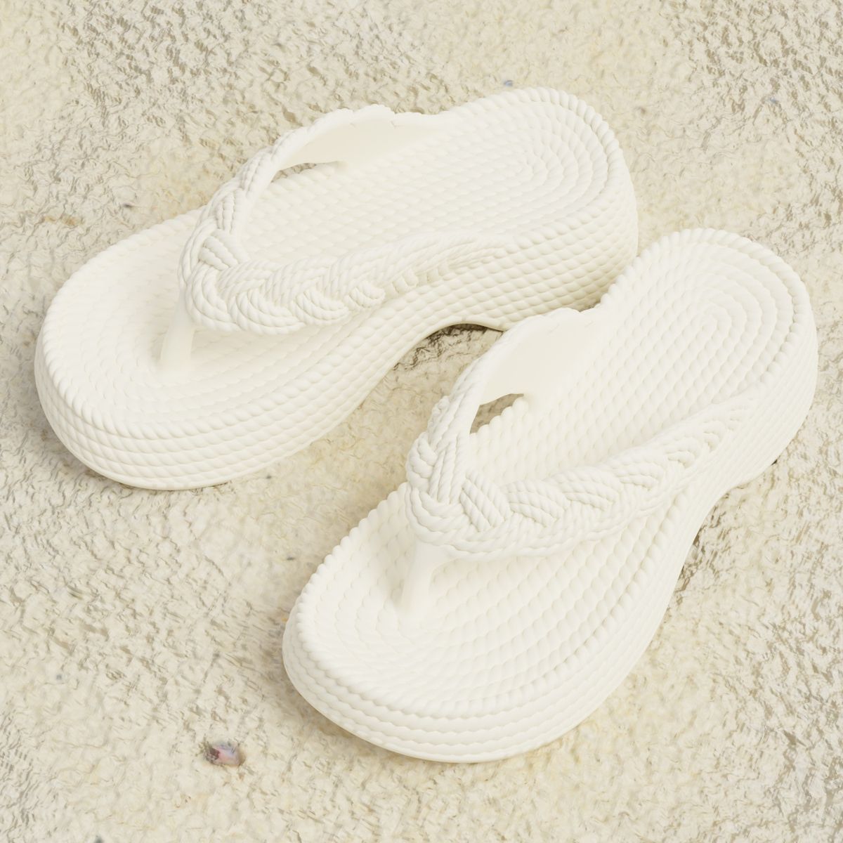 2025 Summer New Ins Style Women's EVA Rope Wedge Flip-Flops European And American Fashion Beach Casual Sandals_vogvips.com