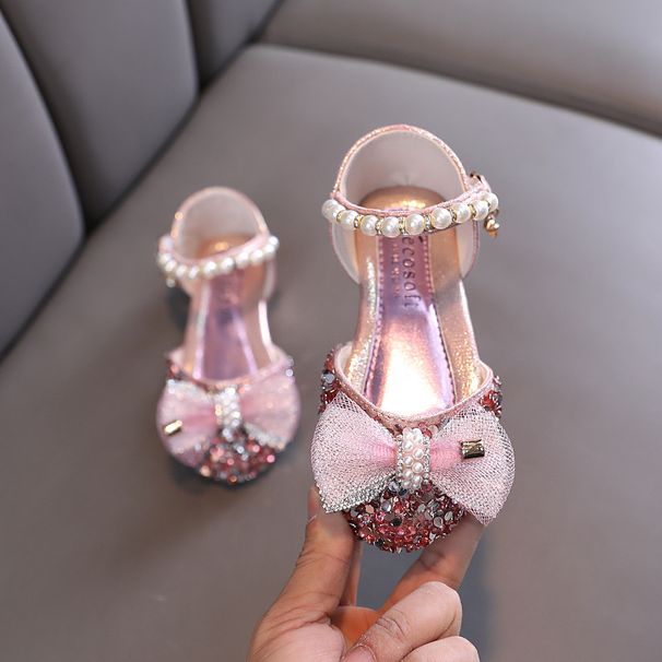 New Girls Princess Single Shoes Lace Small Big Children Dance Shoes Performance Shoes_vogvips.com