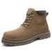 European Warm Series Autumn New Breathable Fleece-Lined Martin British Style Work Thick-Soled Short Boots Casual Men's Shoes_vogvips.com