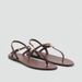 2026 Summer New Women's Casual Beach Shoes Metal Buckle Clip-Toe Flat Roman Sandals For Women_vogvips.com