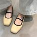 In Stock And Ready To Ship~French-style Square-toed Mary Jane With A Single Strap, Comfortable, Soft, Leopard Print Flat_vogvips.com