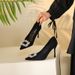 Korean Style Women's High Heels Pointed Toe Stiletto Single Shoes Winter New Fashion_vogvips.com