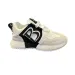 Mens Black White Color Block Casual Sneakers Suede And Leather Combination_vogvips.com