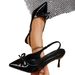 2026 Spring/Summer New Korean Style Pointed Toe For Women, Thin Heel, Back Strap, High Heels, One-Strap, Open-Back,_vogvips.com