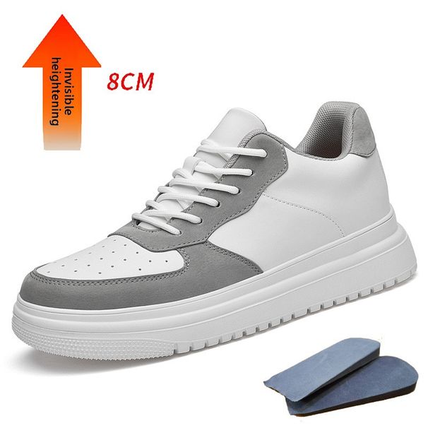Breathable Invisible Inner Height Increase, Men's Shoes Sot Baseplate Shoes Men's Casual White Shoes_vogvips.com