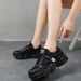 New daddy shoes women's shoes hollow net shoes students breathable thick sole increase leisure sports shoes travel shoes_vogvips.com