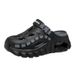 Men's Thick-Soled Clogs Versatile Non-Slip Cushioned Closed-Toe Slippers Summer Outdoor Dual-Use Beach Sandals For Men_vogvips.com