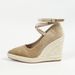 Women's Chunky Heel Platform Sandals With Cross Strap Buckle Closure - Cork Sole Espadrille Shoes Vacation Vacation Style Straw Rope Bottom_vogvips.com