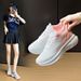 Flying Woven Shoes Sports Women's Mesh Breathable Student Casual Shoes Platform Running_vogvips.com