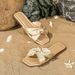 Girl's Fashionable Casual Bow Decorated Woven Flat Sandals Stylish Casual Shoes_vogvips.com