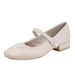 Soft Pearl French Mary Jane Women's 2026 New Model, Shallow-cut Single Shoes, Spring And Autumn Mid-heel Genuine Leather_vogvips.com