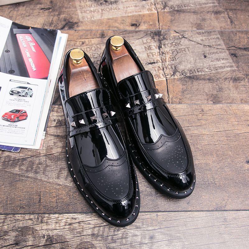 Men's Summer Genuine British Style Soft Business Casual Versatile Thick Sole Leather Shoes_vogvips.com