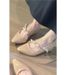 Elegant Mary Jane Flats – Pointed-Toe Bow Detail Suede Pumps With Low Block Heel For Office & Casual Wear Hidden Wedge Heel, Fashionable_vogvips.com