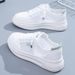 Spring Summer White Women's Shoes 2025 New Versatile Sports Hollow Mesh Breathable Flat Casual Student Sneakers_vogvips.com