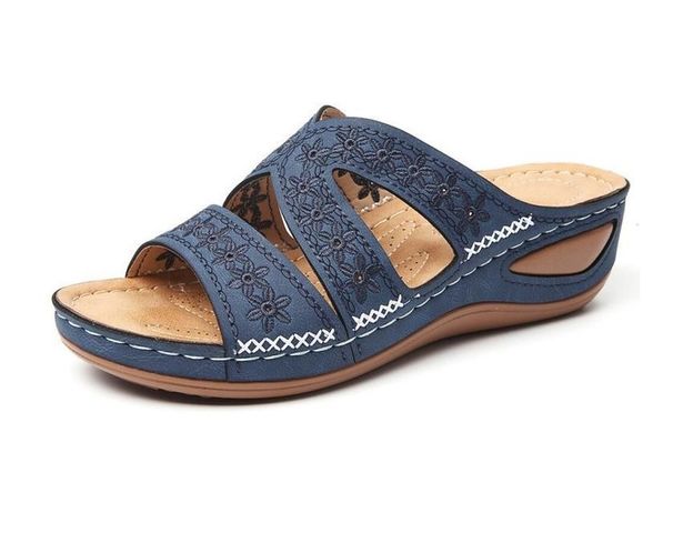 Cool Thick Soled Oversized With Multi Colored Embroidered Cool Mop Shoes And Women's Slope Heel Fish_vogvips.com