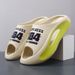 Slippers For Men In Summer, Thick Bottom With Letters, Feeling Of Stepping On Poop, Outdoor Beach Sandals, Bag_vogvips.com