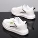 Unisex Classic Chunky Sole Platform Sneakers, Genuine Leather & Mesh Fashion Lace-Up Shoes For Men And Women, Flat & Height Increase Options_vogvips.com