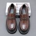 New Releases In December British Style Trendy Business Thick-Soled Loafers Height-Increasing Casual Youth Big-Toe Leather Slip-On Men's Shoes_vogvips.com
